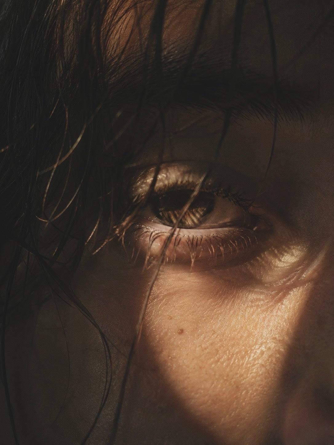 Close-up portrait study in warm light
